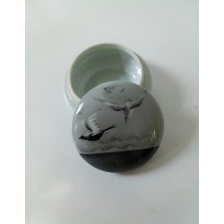 Heubach porceln krukke med lg / bonbonniere 