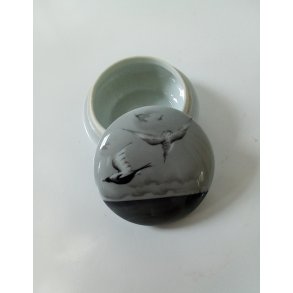 Heubach porceln krukke med lg / bonbonniere 