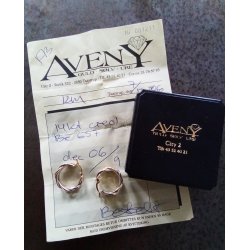 Retro reringe / creole udfrt i 14 karat guld