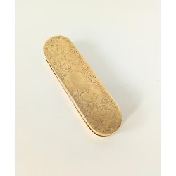 Antik tobaksdse / snusdse udfrt i messing og kobber