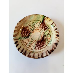 Antik tallerken i lertj 