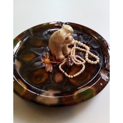 Antik skl i glaseret keramik 