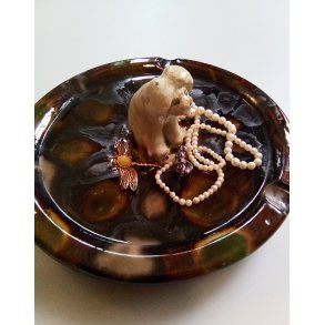 Antik skl i glaseret keramik 