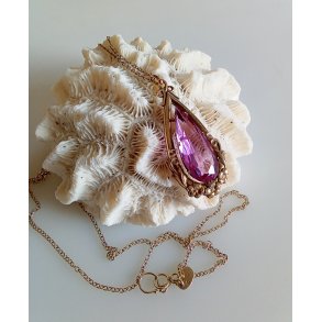 Art Nouveau halskde med vedhng 