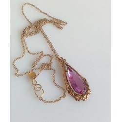 Art Nouveau halskde med vedhng 