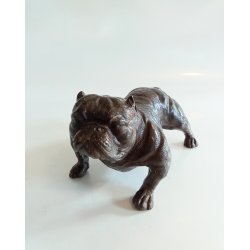 Bronze skulptur af English Bulldog