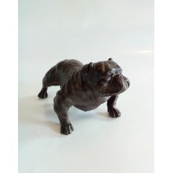 Bronze skulptur af English Bulldog