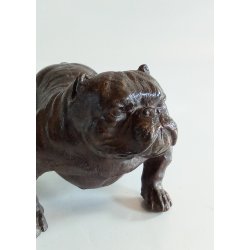 Bronze skulptur af English Bulldog