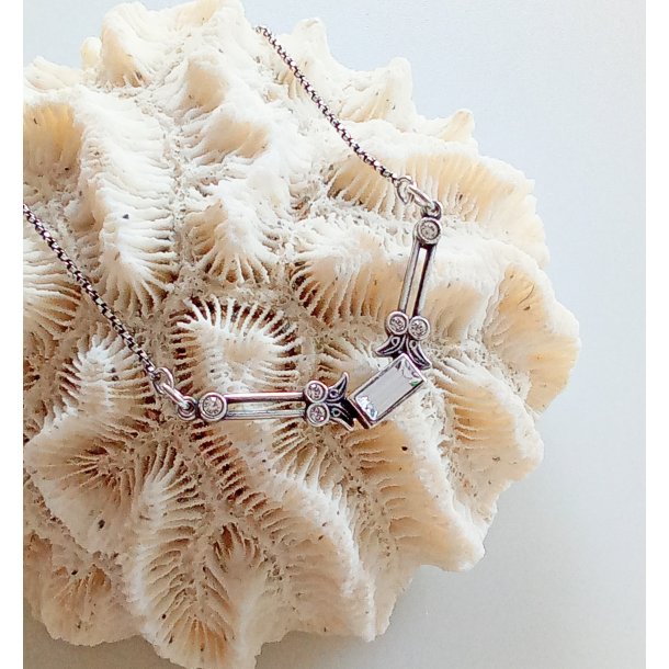 Art Deco halskde i slv 