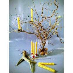 Juletrslys / runde bivokslys, 8 stk. bundt &#128029;