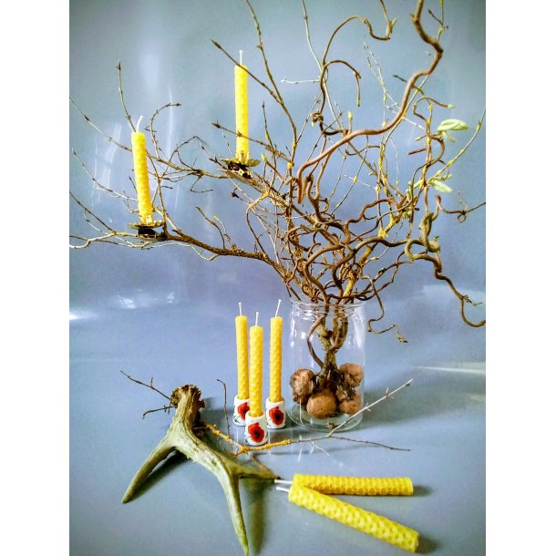 Juletrslys / runde bivokslys, 8 stk. bundt &#128029;