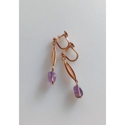 Herman Siersbl reskruer i 14 karat guld med ametyst 