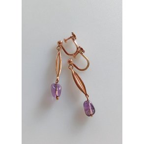 Herman Siersbl reskruer i 14 karat guld med ametyst 