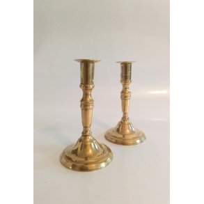 Antikke Danske lysestager i messing 