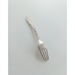 Gammel barnegaffel i s�lv, Ole Luk�je.