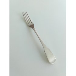 Antik middagsgaffel i tret�rnet s�lv