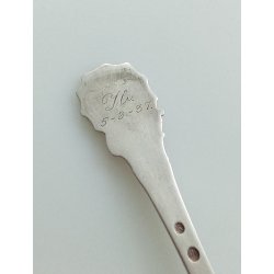 Gammel barnegaffel i s�lv, Ole Luk�je.