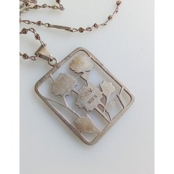 Chr. Veilskov s�lv halsk�de med vedh�ng 