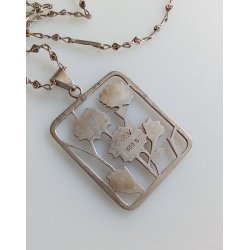 Chr. Veilskov halsk�de med vedh�ng i s�lv 