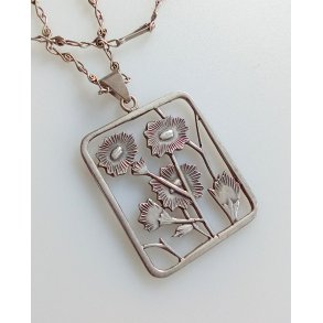 Chr. Veilskov s�lv halsk�de med vedh�ng 