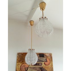 Carl Fagerlund / Orrefors lysekroner i krystal og messing 