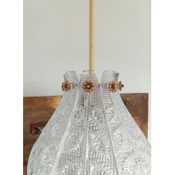 Carl Fagerlund / Orrefors lysekroner i krystal og messing 