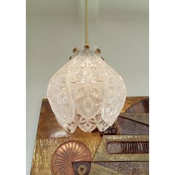 Carl Fagerlund / Orrefors lysekroner i krystal og messing 