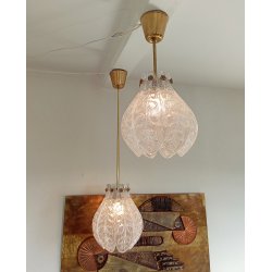 Carl Fagerlund / Orrefors lysekroner i krystal og messing 