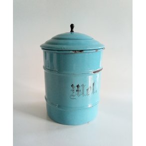 Madame Bl� / Guld & Marstrand mel b�tte / krukke i emaljeret metal