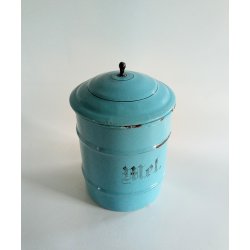 Madame Bl� / Guld &amp; Marstrand mel b�tte / krukke i emaljeret metal