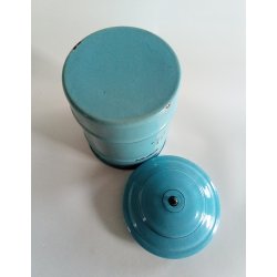 Madame Bl� / Guld &amp; Marstrand mel b�tte / krukke i emaljeret metal