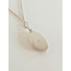 N.E From halsk�de med vedh�ng i s�lv med Bornholmsk granit 