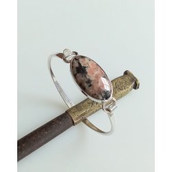 N.E From armb�nd i s�lv med Bornholmsk granit 