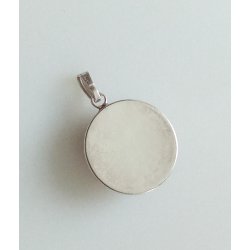 Retro s�lv vedh�ng med Bornholmsk granit 