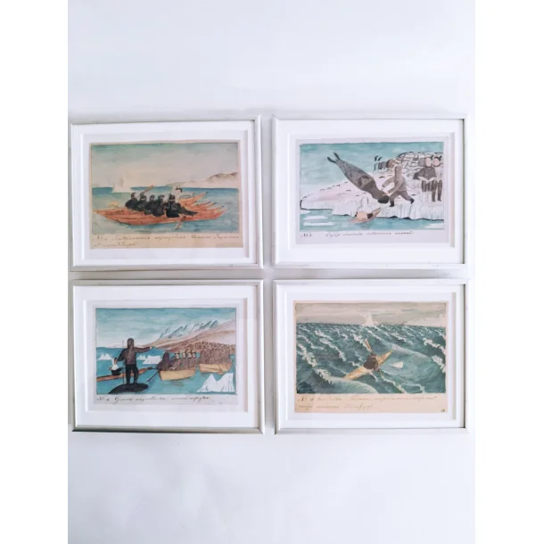 Fire gr�nlandske illustrationer af Aron fra Kangeq