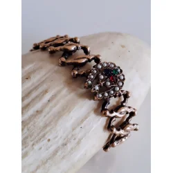 Victoriansk scissors armb�nd i forgyldt messing 