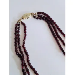 Victoriansk granat halsk�de /collier med 14 karat guld l�s