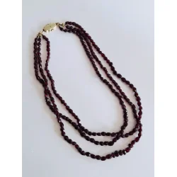 Victoriansk granat halsk�de /collier med 14 karat guld l�s