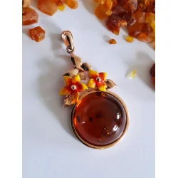 House of Amber Copenhagen vedh�ng i forgyldt s�lv 