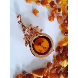 House of Amber Copenhagen vedh�ng i forgyldt s�lv 