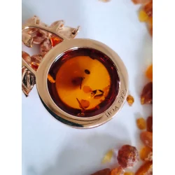 House of Amber Copenhagen vedh�ng i forgyldt s�lv 