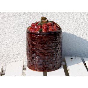 Keramik krukke med lg