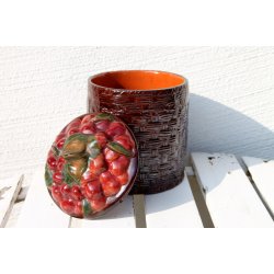 Keramik krukke med lg