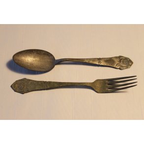 Slvplet ske og gaffel