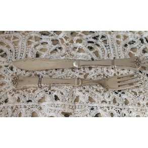 ABSA kniv og gaffel i slvplet