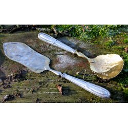 Russisk serveringsst i forgyldt slv