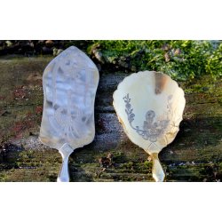 Russisk serveringsst i forgyldt slv