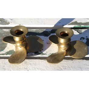 Par messing lysestage