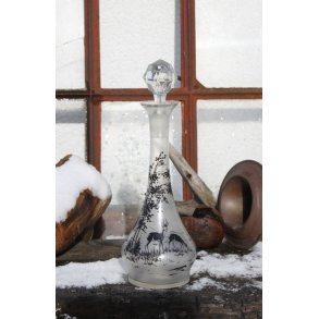 Hndmalet glas karaffel