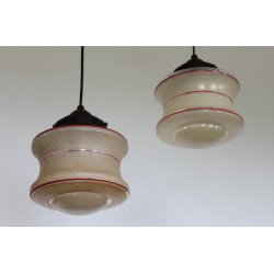 Art Deco glas pendler